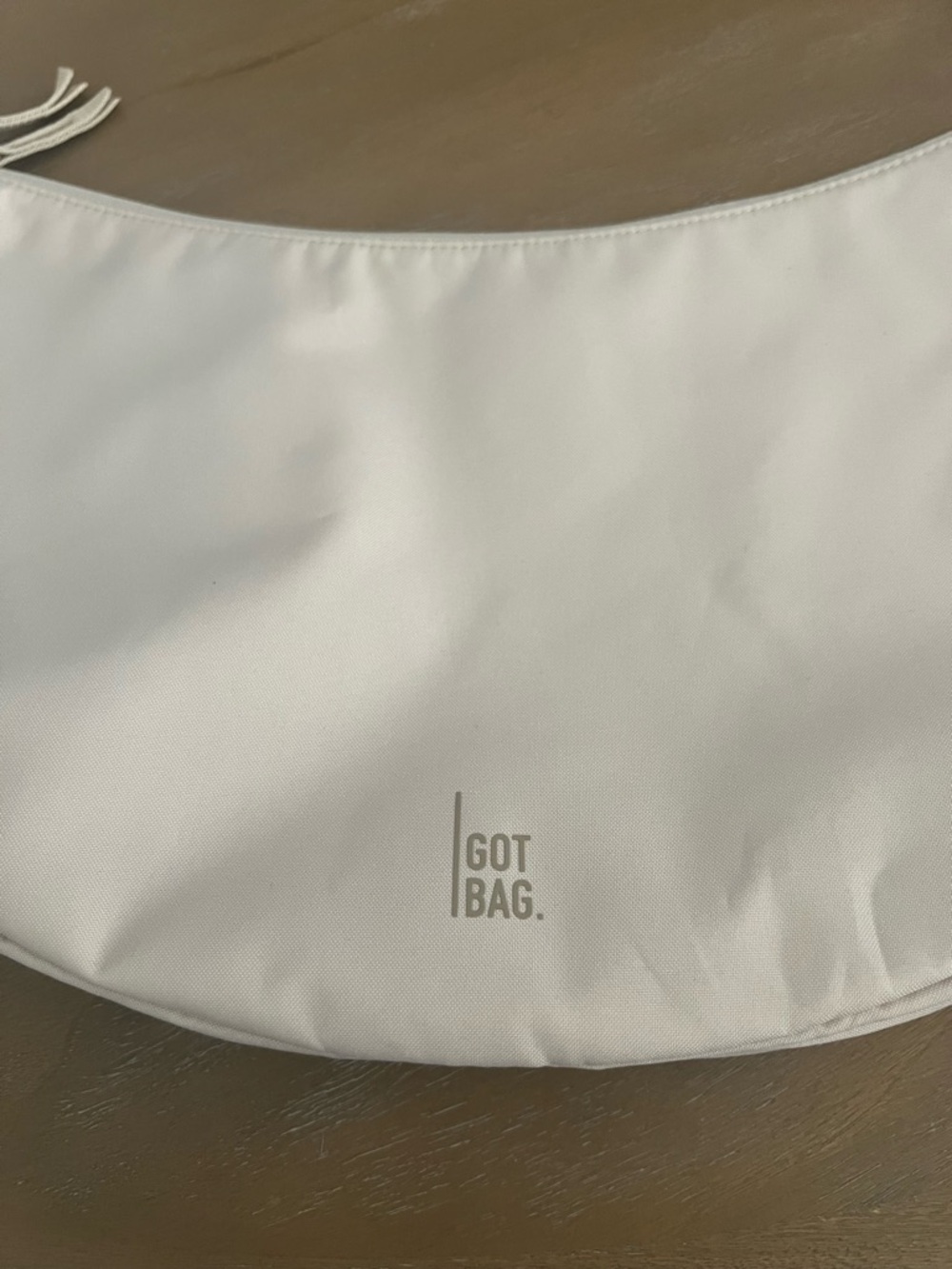 GOT BAG warm, cream white Crescent Crossbody Bag